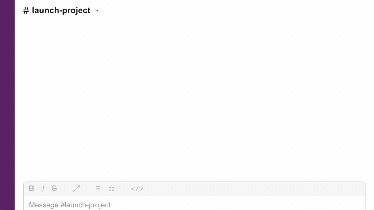 A Slack channel status report with a view of completed tasks.