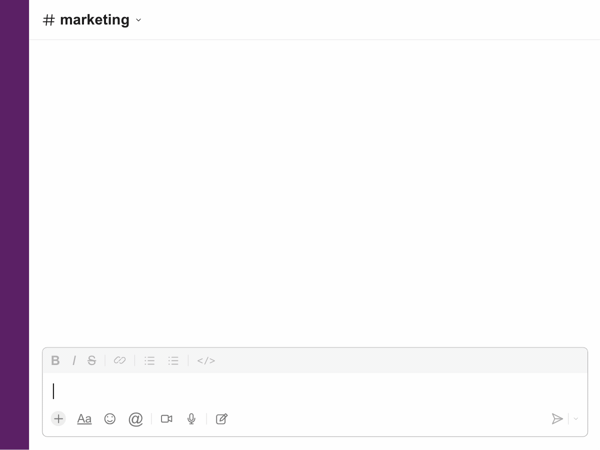 Create and manage a task directly in a Slack conversation with Chaser.